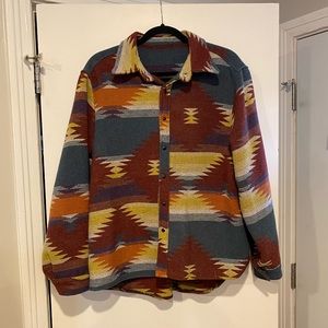 Southwestern Pattern Shirt Jacket